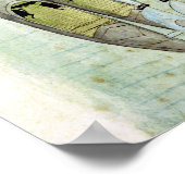 1772年、3人の男が2つのゴンドラでバランスをとる ポスター (角)