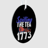 1773年おもしろい以来のアメリカ愛国的な4tのお茶をこぼすこと オーナメント (正面)