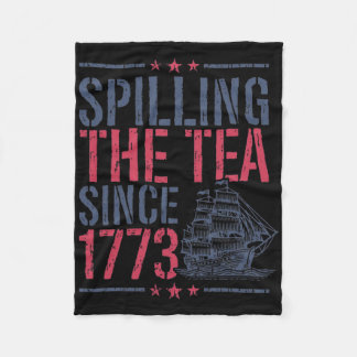 1773年おもしろい以来、7月4日にお茶を注いだ フリースブランケット