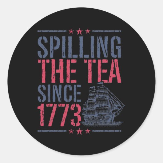 1773年おもしろい以来、7月4日にお茶を注いだ ラウンドシール (正面)
