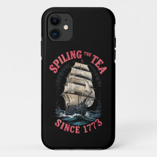 1773年からお茶をこぼし続けて 7月4日 iPhone 11 ケース