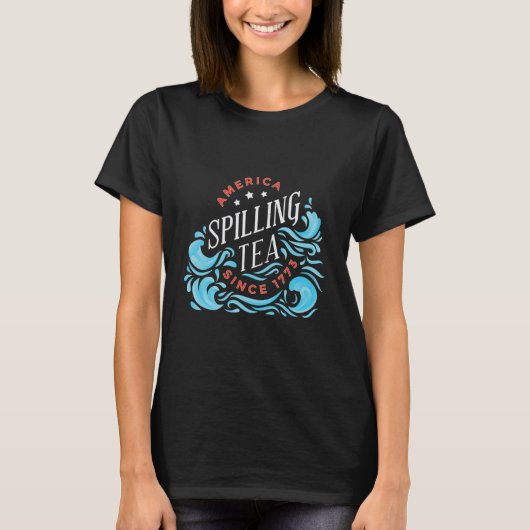 1773年からアメリカのスパイリング茶 – Independen おもしろい Tシャツ (正面)