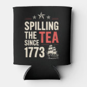 1773年から紅茶をこぼす7月4日の愛国心 缶クーラー (正面)