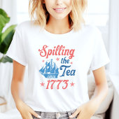 1773年から紅茶をぶちまける独立記念日 Tシャツ