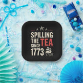 1773年から紅茶を溢す7月4日の愛国心  ペーパープレート (パーティー)