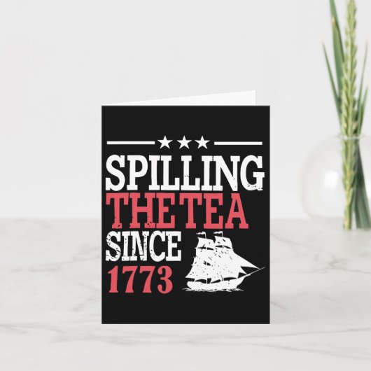1773年から続く独立記念日のティースパilling カード (正面)