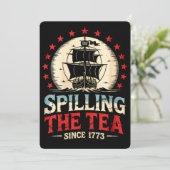 1773年から茶をこぼしてきた 4th Of July アメリカン ヴィンテージ 招待状 (スタンド正面)