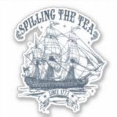 1773年から茶をこぼすこと |帆船 シール (正面)