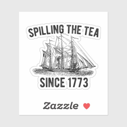 1773年から茶をこぼすと、歴史先生の贈り物 シール (シート)