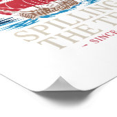 1773年から茶を注ぐ赤白青おもしろい4 ポスター (角)