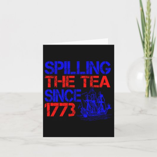 1773年から4回目の紅茶流出事件 4th of July カード (正面)