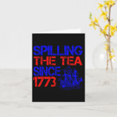 1773年から4回目の紅茶流出事件 4th of July カード (黄色い花)