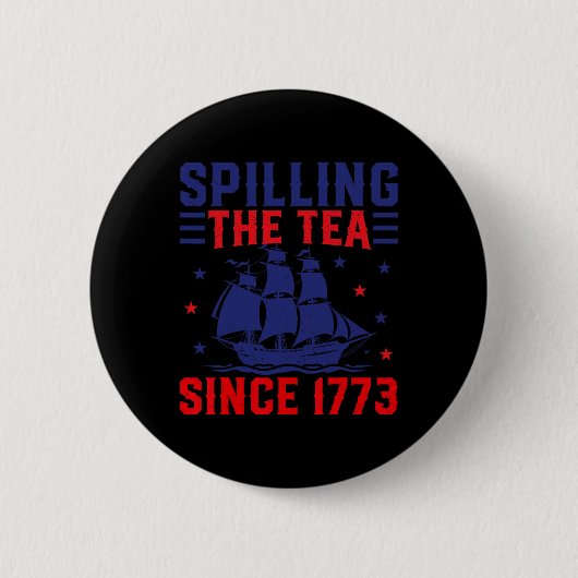1773年から7月に茶を出すこと 缶バッジ (正面)