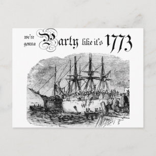 1773年のようなパーティー ポストカード