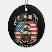 1773年のミーム以来のお茶のスピおもしろいリング セラミックオーナメント (左)