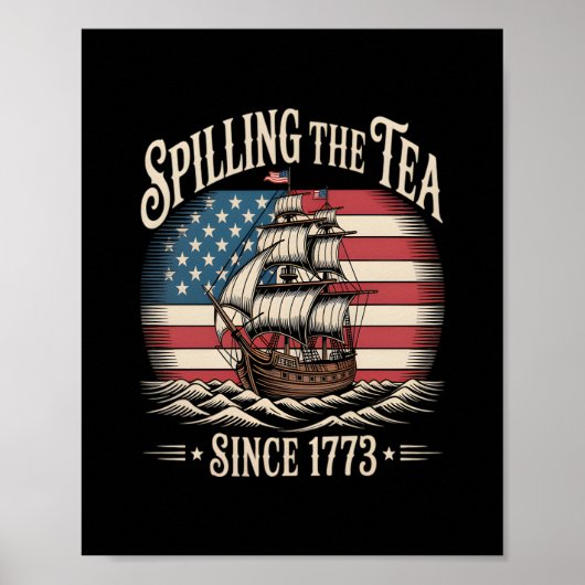 1773年のミーム以来のお茶のスピおもしろいリング ポスター (正面)