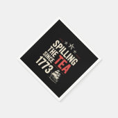 1773年の愛国心から7月4日にお茶を注ぐ スタンダードカクテルナプキン (角)