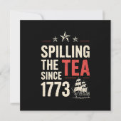 1773年の愛国心から7月4日にお茶を注ぐ 招待状 (正面)