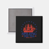 1773年の歴史の茶の湯から7月のこぼれ マグネット (正面/裏面)