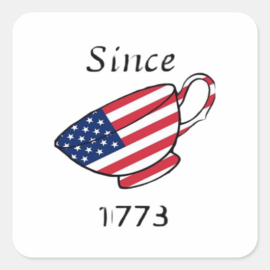 1773年の特大から茶をこぼすこと スクエアシール (正面)