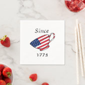 1773年の特大から茶をこぼすこと スタンダードカクテルナプキン (インサイチュ)