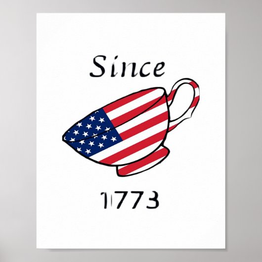 1773年の特大から茶をこぼすこと ポスター (正面)