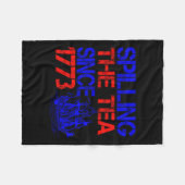 1773年の7月4日以来4番目のお茶 フリースブランケット (正面(横))