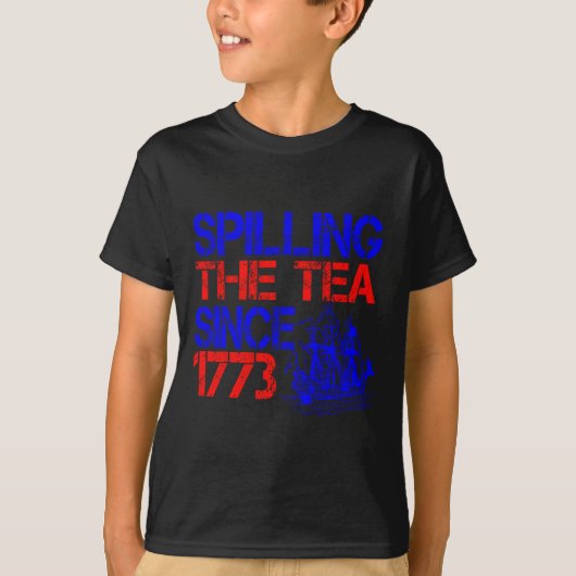 1773年の7月4日以来4番目のお茶 Tシャツ (正面)