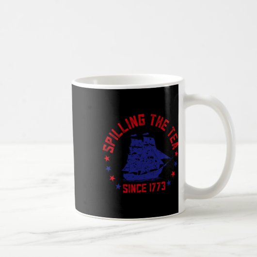 1773年の7月4日4以来のお茶の注おもしろいぎ コーヒーマグカップ (右)