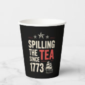 1773年以来紅茶を溢す7月4日の愛国心 紙コップ (正面)