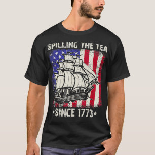 1773年米国史先生4th以来お茶をこぼすこと tシャツ