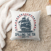1773年4月4日から7月4日までにお茶を注いだ クッション (ブランケット)