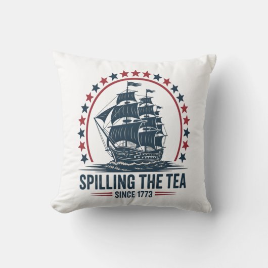 1773年4月4日から7月4日までにお茶を注いだ クッション (正面)