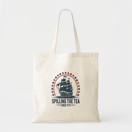 1773年4月4日から7月4日までにお茶を注いだ トートバッグ (正面)