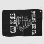 1773年7月の歴史先生以来、お茶をこぼすこと ゴルフタオル (横)