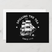 1773年7月4日からおもしろいお茶を注ぐ 招待状 (正面/裏面)