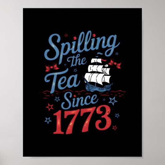 1773年7月4日からコケットでお茶を出す ポスター (正面)