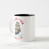 1773年7月4日から紅茶をこぼすこと ツートーンマグカップ (正面左)