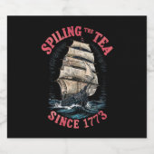 1773年7月4日から紅茶をこぼすこと ビールラベル (シングルラベル)