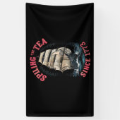 1773年7月4日から紅茶をこぼすこと 横断幕 (縦)