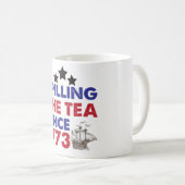 1773年7月4日から茶をこぼすこと コーヒーマグカップ (正面右)