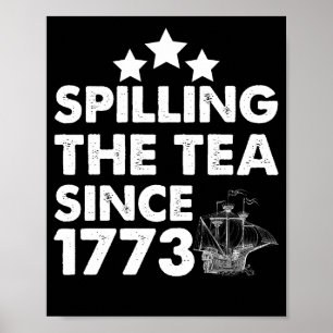 1773年7月4日から茶をこぼすこと ポスター