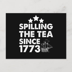 1773年7月4日から茶をこぼすこと ポストカード