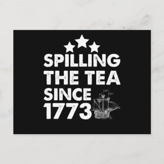 1773年7月4日から茶をこぼすこと ポストカード