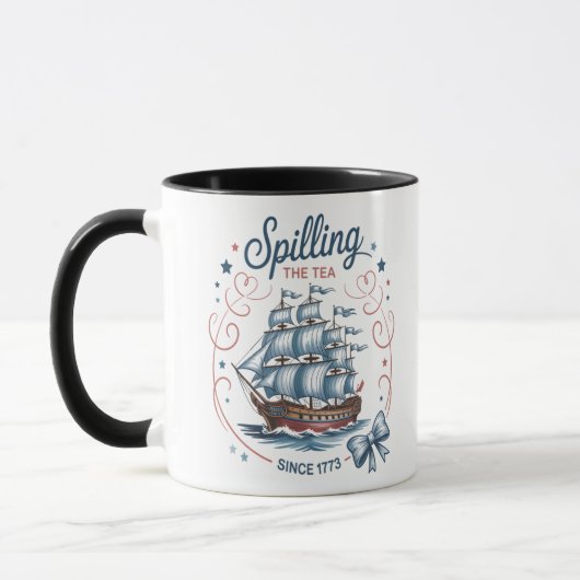 1773年7月4日から茶をこぼすこと マグカップ (左)