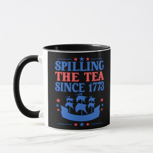 1773年7月4日から1773年までにお茶を注いだ マグカップ (左)