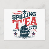 1773年7月4日のファンイ以来のお茶をこぼすこと ポストカード (正面)
