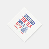 1773年7月4日のヴィンテージ スタンダードカクテルナプキン (角)