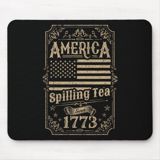 1773年7月4日の贈答品から作られたお茶 マウスパッド (正面)