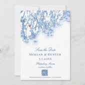 1774インフィプスバーグメインマップエレガントQRコード セーブザデート (正面)